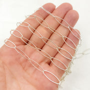 Sterling Silver Twisted Oval Link Cable Chain